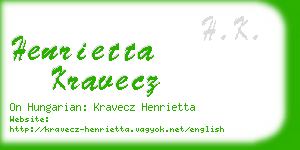 henrietta kravecz business card